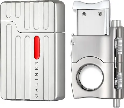 Produktbild von Zigarren Zubehör, Winddichter Feuerzeug, Cutter Set, Feuerzeug und Cutter