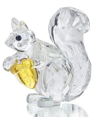 Image de Sculpture en verre en forme d'écureuil - Objet décoratif en verre - Poids de bureau en verre - Transparent