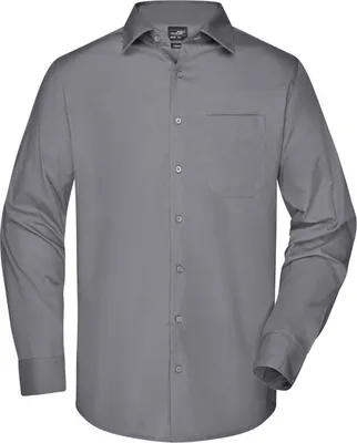 Produktbild von Men's Business Shirt Long-Sleeved steel, Gr. S
