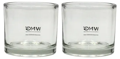 Produktbild von Dekohelden24 Windlichtglas/Teelichtglas im 2er Set, klar/transparent aus Glas, s