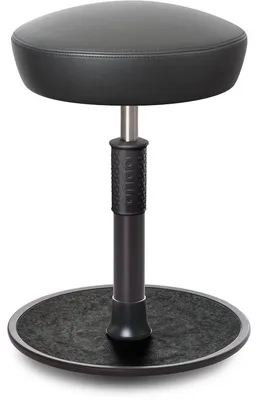 Produktbild von Sitz- Stehhocker Free Regular Hutsitz Boxmark Leder Grau schwarz /schwarz.