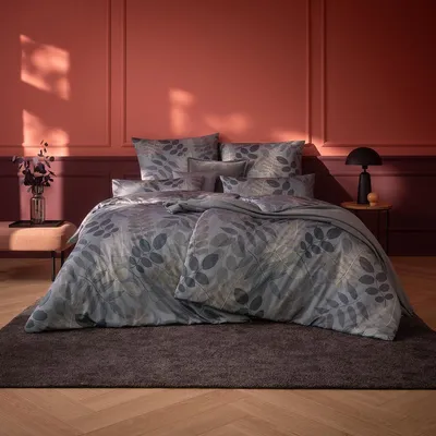 Produktbild von Estella Mako-Satin Bettwäsche Malou grau 155x220 cm + 80x80 cm + 40x80 cm