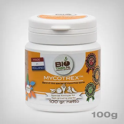 Produktbild von BioTabs Mycotrex organischer Pflanzendünger mit Mykorrhiza-Sporen für alle Wachstumsphasen 100 g