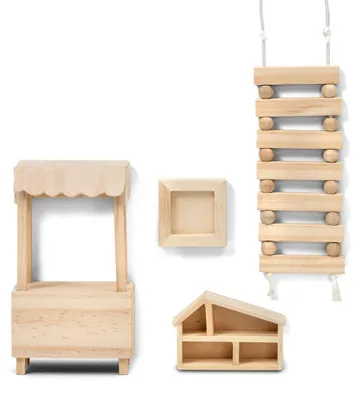 Produktbild von Lundby Holz Puppenhausmöbel DIY Spielset - kreatives Spielzeug