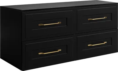 Produktbild von RODAN | Badschrank Hängend - 120 cm - Schwarz - MDF - mit 4 Schubladen - Modern