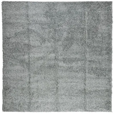 Image de Tapis shaggy PAMPLONA poils longs moderne vert 160x160 cm