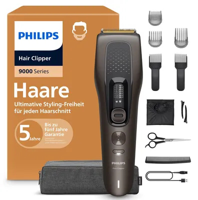 Obrázek produktu pro Philips Zastřihovač vlasů HC9721 Série 9000, Hnědá, 1 mm, Titanová, Baterie, Zabudovaná baterie, 1 h