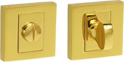 Produktbild von Quadratische Toilettenplatte, Goldglanz, für den Türgriff KUCHINOX QUBIK II