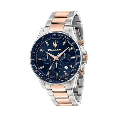 Immagine prodotto di Orologio Maserati da uomo Sfida Chrono acciaio inossidabile argento rosa D2UMAR8873640022