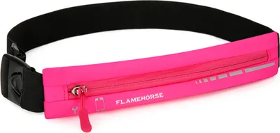 Produktbild von FLAMEHORSE Schmaler Laufgürtel, Sport-Hüfttasche für Männer und Frauen, Lauf-Telefonhalter-Packs mit reflektierendem Streifen, Hüfttasche, Rosarot