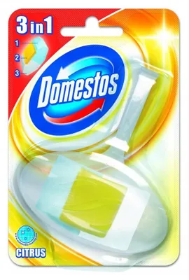 Obrázek produktu pro Domestos Toaletní Odšťavňovač s Citronovou Vůní - Osvěžte Vaše WC s Tímto Výkonným Čisticím Prostředkem. Hemžení vůní citronu. Jeden kus.