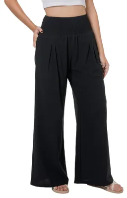 Produktbild von Damen Palazzo-Hose aus Baumwolle und Leinen für den Sommer