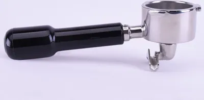 Produktbild von Siebträger für Delonghi Dedica Serie EC685/EC680/EC785/EC820/EC850/EC860 | Doppel Auslauf | Edelstahl & griffiges Silikon