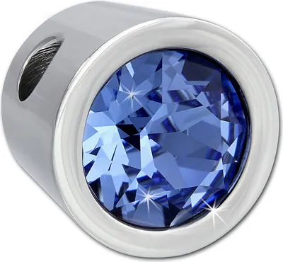Obrázek produktu pro Amello přívěsek 14mm zirkony nerezová ocel stříbrná modrá dámské šperky na krk ESHS01H