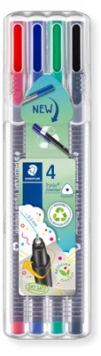 Productafbeelding van STAEDTLER triplus fineliner 334 – 4 kleuren, 0,3 mm, driehoekig