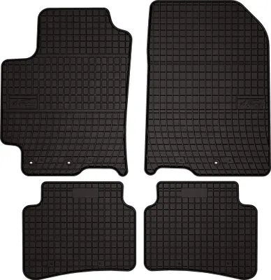 Image de Tapis de sol voiture en caoutchouc pour Kia Stonic (2017-, crossover) Noir, lot de 4 pièces, fixations
