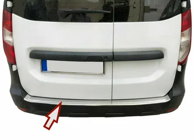 Produktbild von Ladekantenschutz in MATT Edelstahl MIT ABKANTUNG für Dacia Dokker ab 2012