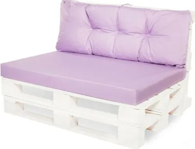 Produktbild von Palettenkissen outdoor | Palettenkissen set  Sitzkissen 120x80 und  Rückenkissen 120x40cm Hellviolett | Palettenkissen auflagen | Paletten kissen | Europaletten kissen | Setgarden
