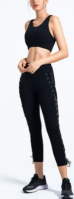 Immagine prodotto di Set sportivo 3/4 con allacciatura, nero XL