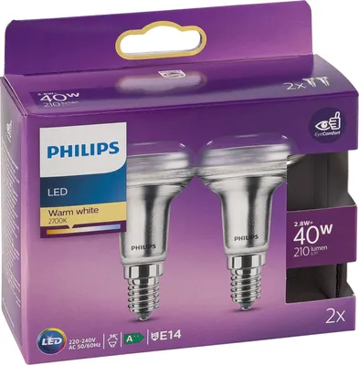 Produktbild von Philips LED Reflektor E14 2er Set 2,8W (40W) 2700K 210lm