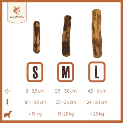 Produktbild von Olivenholz M - für Hunde von 15 - 25 kg, Kauholz, Kauwurzel für Welpen