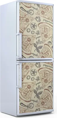 Produktbild von Kühlschrankdekoration  60x180 cm  Aufkleber auf dem Kühlschrank - Pizza Italy Essen