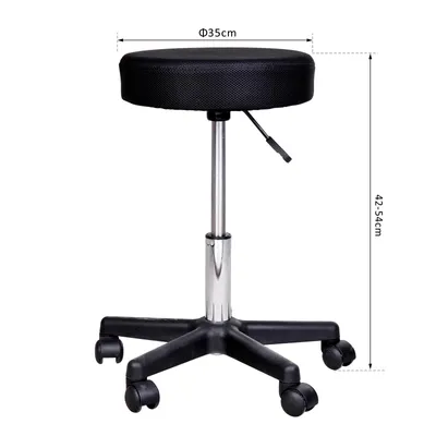 Image de HOMCOM Tabouret massage a roulettes reglable en hauteur pivotant avec trois couleurs de housse de protection