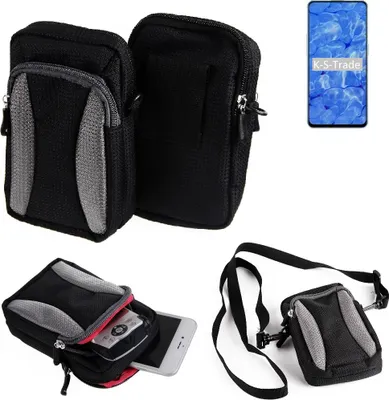 Produktbild von K-S-Trade Holster Schutz Hülle kompatibel mit Oppo Reno6 5G Handy Hülle Gürteltasche Umhängetasche mit Zusatzfach schwarz