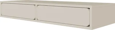 Produktbild von Selsey WUWU - Wandschminktisch mit 2 Schubladen, Greige, 110 cm