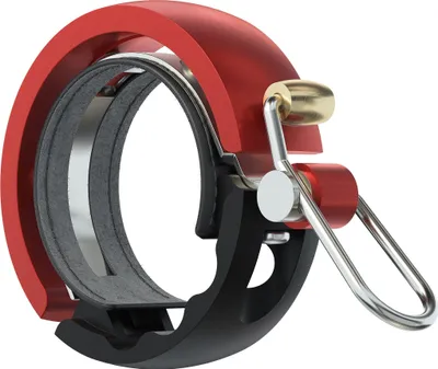 Produktbild von Knog Oi Luxe Large Fahrradklingel, 23.8 - 31.8mm, black/red
