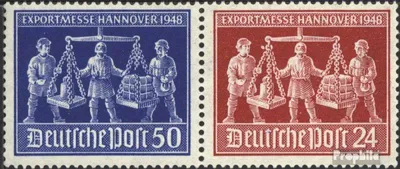 Produktbild von Briefmarken Alliierte Bes.-Gem.Ausg. 1948 Mi WZd3 mit Falz Hannovermesse