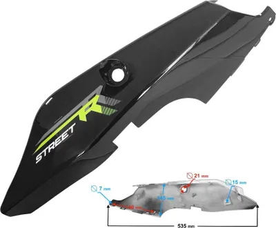 Produktbild von Street-R 125 grünes Heckgehäuse