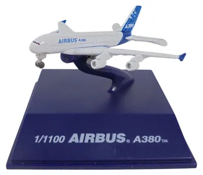 Airbus A380 Metallmodell 1:1100, 8 cm, Vitrine, Sammlerstück