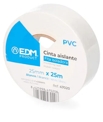 Zdjęcie produktu dla 10 Taśma izolacyjna 20 m x 25 mm, biała, Edm