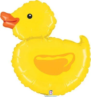 Produktbild von Folienballon „Gelbe Ente“ für Babyparty, 35 cm