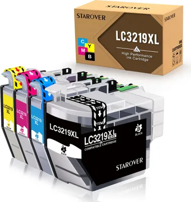Produktbild von STAROVER LC3219XL kompatibel Tintenpatrone als Ersatz für Brother LC-3219 LC-3217 für MFC-J5330DW MFC-J5335DW MFC-J5730DW MFC-J6930DW (1 Schwarz,1 Cyan,1 Magenta,1 Gelb)