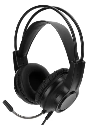 Image de Casque de jeu avec micro filaire, casque audio, accessoires de bureau, 7.1, connexion USB unique, H200 (noir)