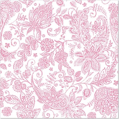 Produktbild von 50 Servietten "ROYAL Collection" 1/4-Falz 40 cm x 40 cm fuchsia "Paisley"