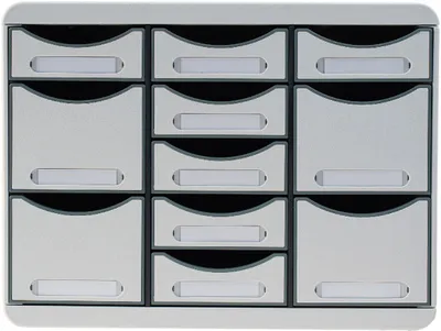 Produktbild von Exacompta Schubladenbox STORE BOX MULTI 11 offene Schubladen Lichtgrau 313740D