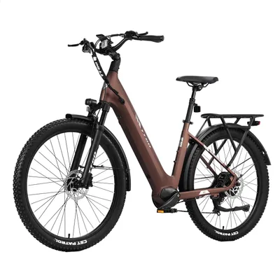 Produktbild von TTGO Z3 E-Bike 27.5 Zoll, 70Nm, 120km, für Damen Herren 7Gang SHIMANO,City E-Bikes E-Hollandräde , 720 Wh, 5 Stufen, LCD Elektrofahrrad, Pedelec Braun
