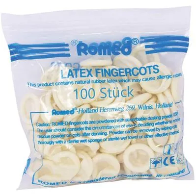 Productafbeelding van Romed Vingercondooms latex L (100 stuks)