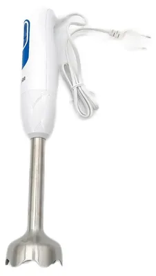 Produktbild von Braun MultiQuick Stabmixer Weiß/Blau – 600W, PowerBell, EasyClick, Zerkleinerer 500 ml, Messbecher 600 ml, spritzfrei