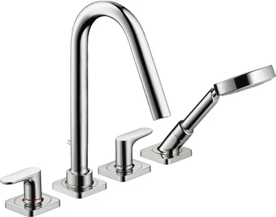 Produktbild von 4-Loch Fliesenrandarmatur AXOR CITTERIO M DN 15 m Hebelgriffen und Rosetten chrom chrom