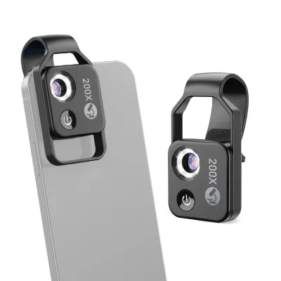 Produktbild von APEXEL MS002 200X profesionální telefonní mikroskop s univerzálním klipem pro pozorování rostlin, hmyzu, vlasů, kůže, šperků, nefritu, hodnocení, elektronický průmysl, testování