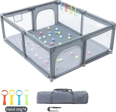 Produktbild von Baby-Spielplatz, Sichere Spielumgebung, Interaktive Ballfunktion , grau 150X180