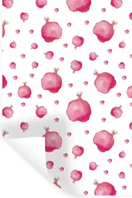 Produktbild von MuchoWow® Wandtattoo Wandsticker Wandaufkleber Granatapfel - Obst - Aquarellfarbe 40x60 cm Selbstklebend und Repositionierbar - Wierderverwendbar - Selbstklebend