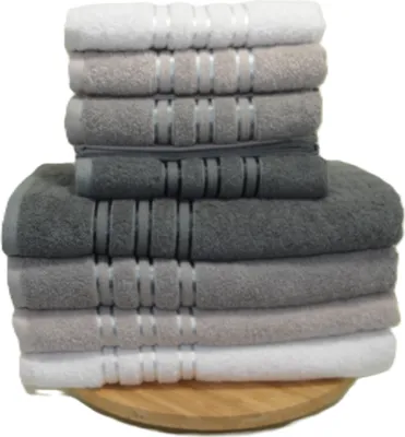 Produktbild von Handtuch 4x 50x90 er Duschtuch 4x 70x140 100% Baumwolle Gästetuch 8set