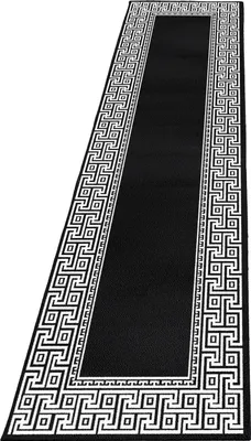 Produktbild von Kurzflor Teppich PARMA Schwarz 80 x 300 cm