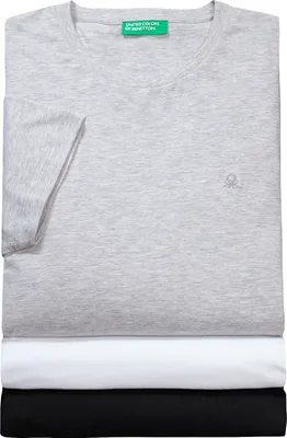 Produktbild von Benetton 3er Pack T-Shirts, ohne Seitennähte