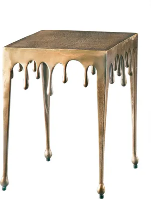 Produktbild von Extravaganter Beistelltisch LIQUID LINE S 34cm gold Tropfen-Design